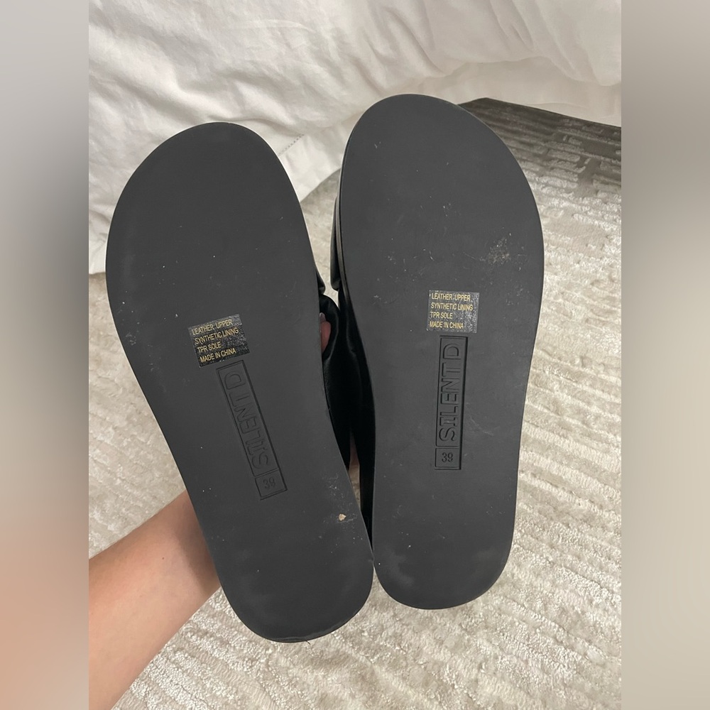 SILENT D Pier Black Platform Sandals - Picture 7 of 7